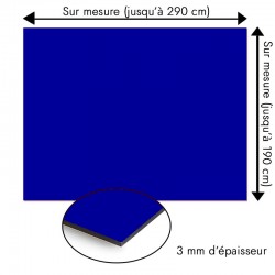 Plaque en aluminium bleu royal sur mesure - épaisseur 3 mm
