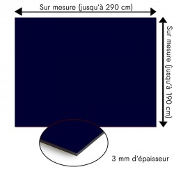Plaque en aluminium bleu foncé sur mesure - épaisseur 3 mm