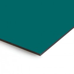 Plaque en aluminium bleu vert sur mesure - épaisseur 3 mm