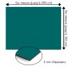 Plaque en aluminium bleu vert sur mesure - épaisseur 3 mm