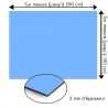 Plaque en aluminium bleu clair sur mesure - épaisseur 3 mm