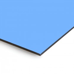 Plaque en aluminium bleu clair sur mesure - épaisseur 3 mm