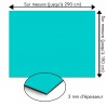 Plaque en aluminium bleu lagon sur mesure - épaisseur 3 mm