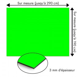 Plaque en aluminium verte sur mesure - épaisseur 3 mm