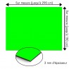 Plaque en aluminium verte sur mesure - épaisseur 3 mm
