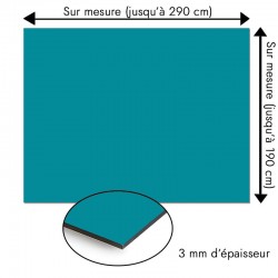 Plaque en aluminium vert canard sur mesure - épaisseur 3 mm