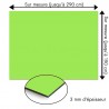 Plaque en aluminium vert anis sur mesure - épaisseur 3 mm