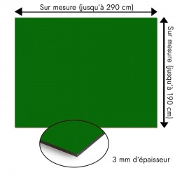 Plaque en aluminium vert bouteille sur mesure - épaisseur 3 mm