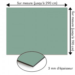 Plaque en aluminium vert céladon sur mesure - épaisseur 3 mm