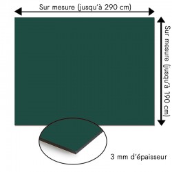Plaque en aluminium vert sapin sur mesure - épaisseur 3 mm