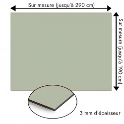 Plaque en aluminium vert amande sur mesure - épaisseur 3 mm