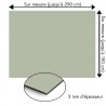 Plaque en aluminium vert amande sur mesure - épaisseur 3 mm