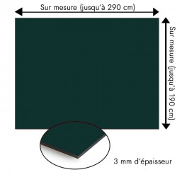 Plaque en aluminium vert émeraude sur mesure - épaisseur 3 mm