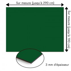 Plaque en aluminium vert foncé sur mesure - épaisseur 3 mm