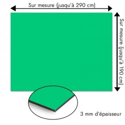 Plaque en aluminium vert menthe sur mesure - épaisseur 3 mm