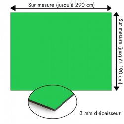 Plaque en aluminium vert moyen sur mesure - épaisseur 3 mm
