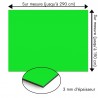 Plaque en aluminium vert citron sur mesure - épaisseur 3 mm
