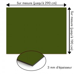 Plaque en aluminium vert militaire sur mesure - épaisseur 3 mm