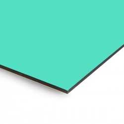 Plaque en aluminium vert lagon sur mesure - épaisseur 3 mm
