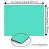 Plaque en aluminium vert lagon sur mesure - épaisseur 3 mm
