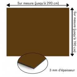 Plaque en aluminium ﻿brune sur mesure - épaisseur 3 mm