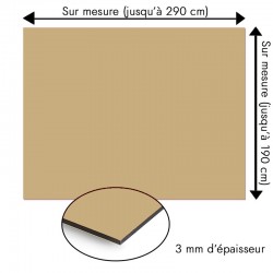 Plaque en aluminium beige sur mesure - épaisseur 3 mm