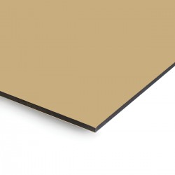Plaque en aluminium beige sur mesure - épaisseur 3 mm