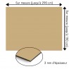 Plaque en aluminium beige sur mesure - épaisseur 3 mm