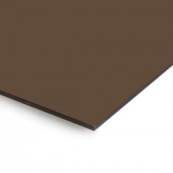 Plaque en aluminium cacao sur mesure - épaisseur 3 mm