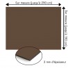 Plaque en aluminium cacao sur mesure - épaisseur 3 mm