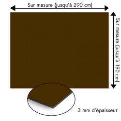 Plaque en aluminium café sur mesure - épaisseur 3 mm