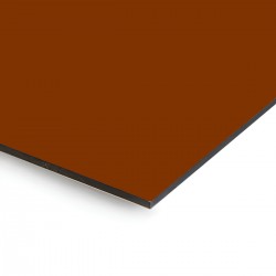 Plaque en aluminium caramel sur mesure - épaisseur 3 mm