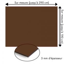 Plaque en aluminium chocolat sur mesure - épaisseur 3 mm