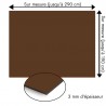 Plaque en aluminium chocolat sur mesure - épaisseur 3 mm