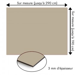 Plaque en aluminium grège sur mesure - épaisseur 3 mm