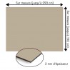 Plaque en aluminium grège sur mesure - épaisseur 3 mm
