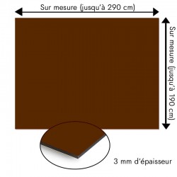 Plaque en aluminium marron sur mesure - épaisseur 3 mm