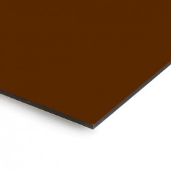 Plaque en aluminium marron sur mesure - épaisseur 3 mm