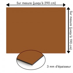 Plaque en aluminium noisette sur mesure - épaisseur 3 mm