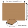 Plaque en aluminium brun clair sur mesure - épaisseur 3 mm