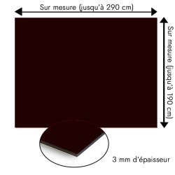 Plaque en aluminium brun foncé sur mesure - épaisseur 3 mm