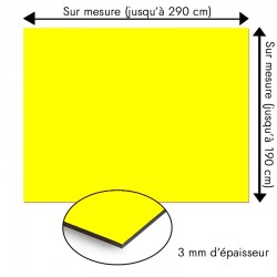Plaque en aluminium ﻿jaune sur mesure - épaisseur 3 mm