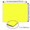 Plaque en aluminium jaune citron sur mesure - épaisseur 3 mm