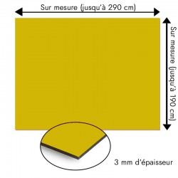 Plaque en aluminium jaune banane sur mesure - épaisseur 3 mm