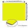 Plaque en aluminium jaune canari sur mesure - épaisseur 3 mm