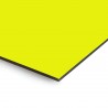 Plaque en aluminium jaune canari sur mesure - épaisseur 3 mm