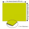 Plaque en aluminium jaune moutarde sur mesure - épaisseur 3 mm