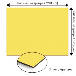 Plaque en aluminium jaune poussin sur mesure - épaisseur 3 mm