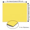 Plaque en aluminium jaune poussin sur mesure - épaisseur 3 mm