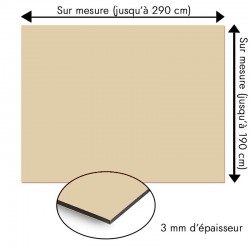 Plaque en aluminium jaune sable sur mesure - épaisseur 3 mm